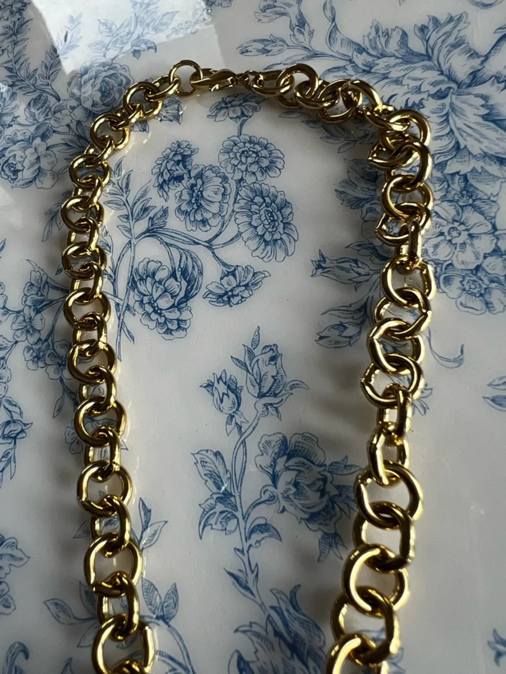 Gold Lock Necklace by Things Remembered Chunky Chain Statement Piece - Picture 5 of 5